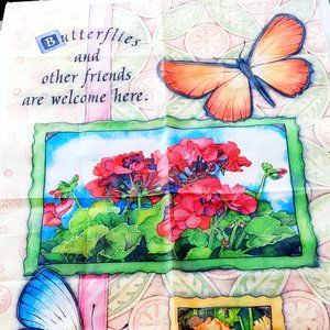New Creative Impressions Decorative Flag Butterflies Flowers